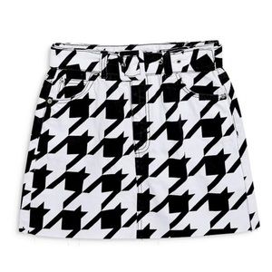 Topshop Houndstooth Mini Skirt